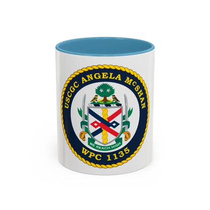 USCGC ANGELA McSHAN WPC 1135 (U.S. Coast Guard) Accent Coffee Mug 11oz Light Blue - Go Mug Yourself