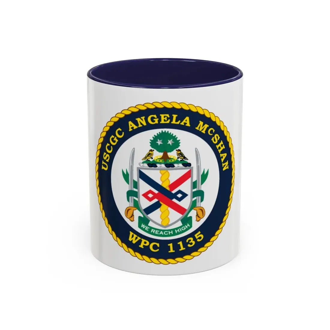 USCGC ANGELA McSHAN WPC 1135 (U.S. Coast Guard) Accent Coffee Mug 11oz Navy - Go Mug Yourself