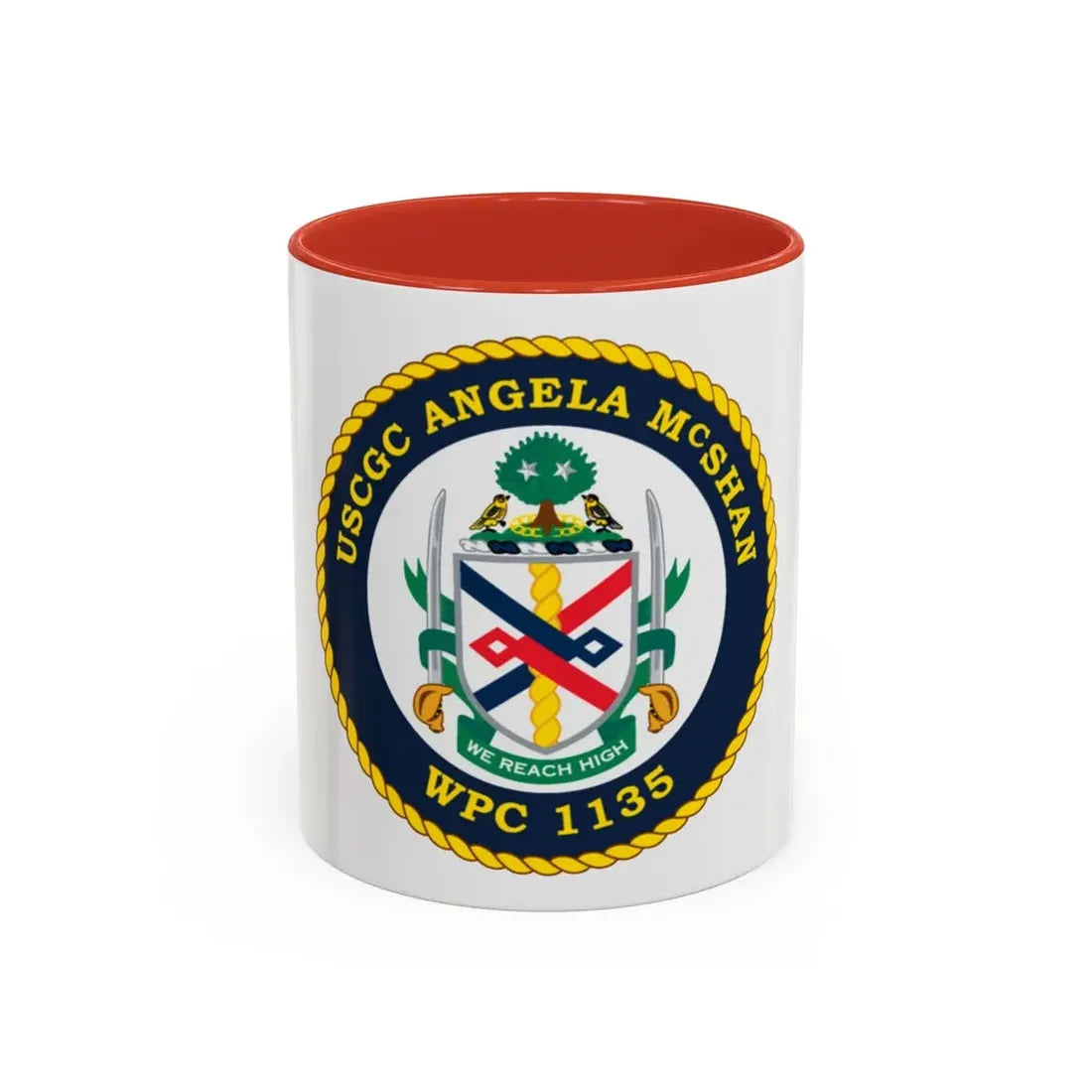 USCGC ANGELA McSHAN WPC 1135 (U.S. Coast Guard) Accent Coffee Mug 11oz Red - Go Mug Yourself
