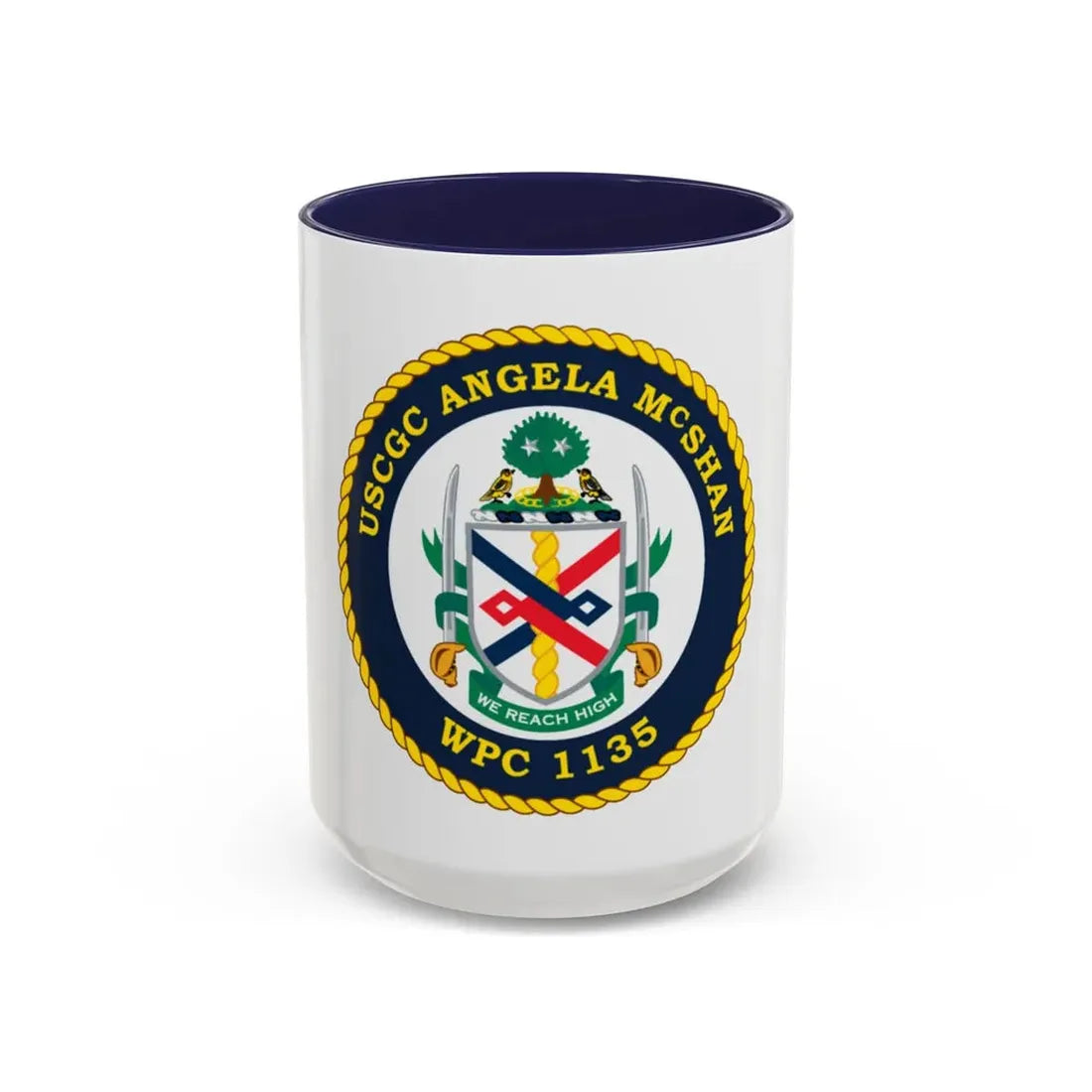 USCGC ANGELA McSHAN WPC 1135 (U.S. Coast Guard) Accent Coffee Mug 15oz Navy - Go Mug Yourself