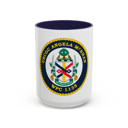 USCGC ANGELA McSHAN WPC 1135 (U.S. Coast Guard) Accent Coffee Mug 15oz Navy - Go Mug Yourself