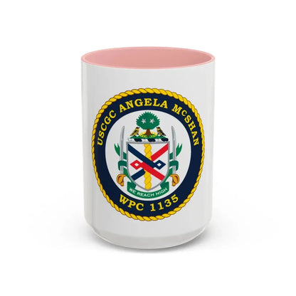 USCGC ANGELA McSHAN WPC 1135 (U.S. Coast Guard) Accent Coffee Mug 15oz Pink - Go Mug Yourself