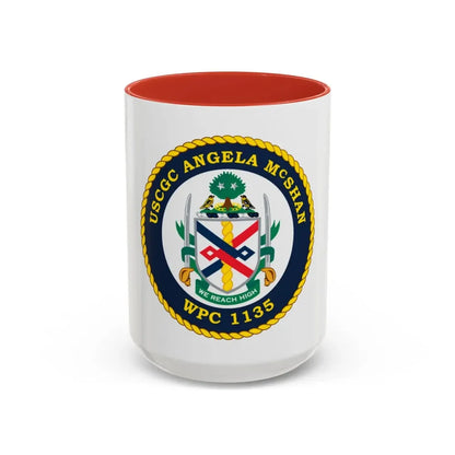 USCGC ANGELA McSHAN WPC 1135 (U.S. Coast Guard) Accent Coffee Mug 15oz Red - Go Mug Yourself