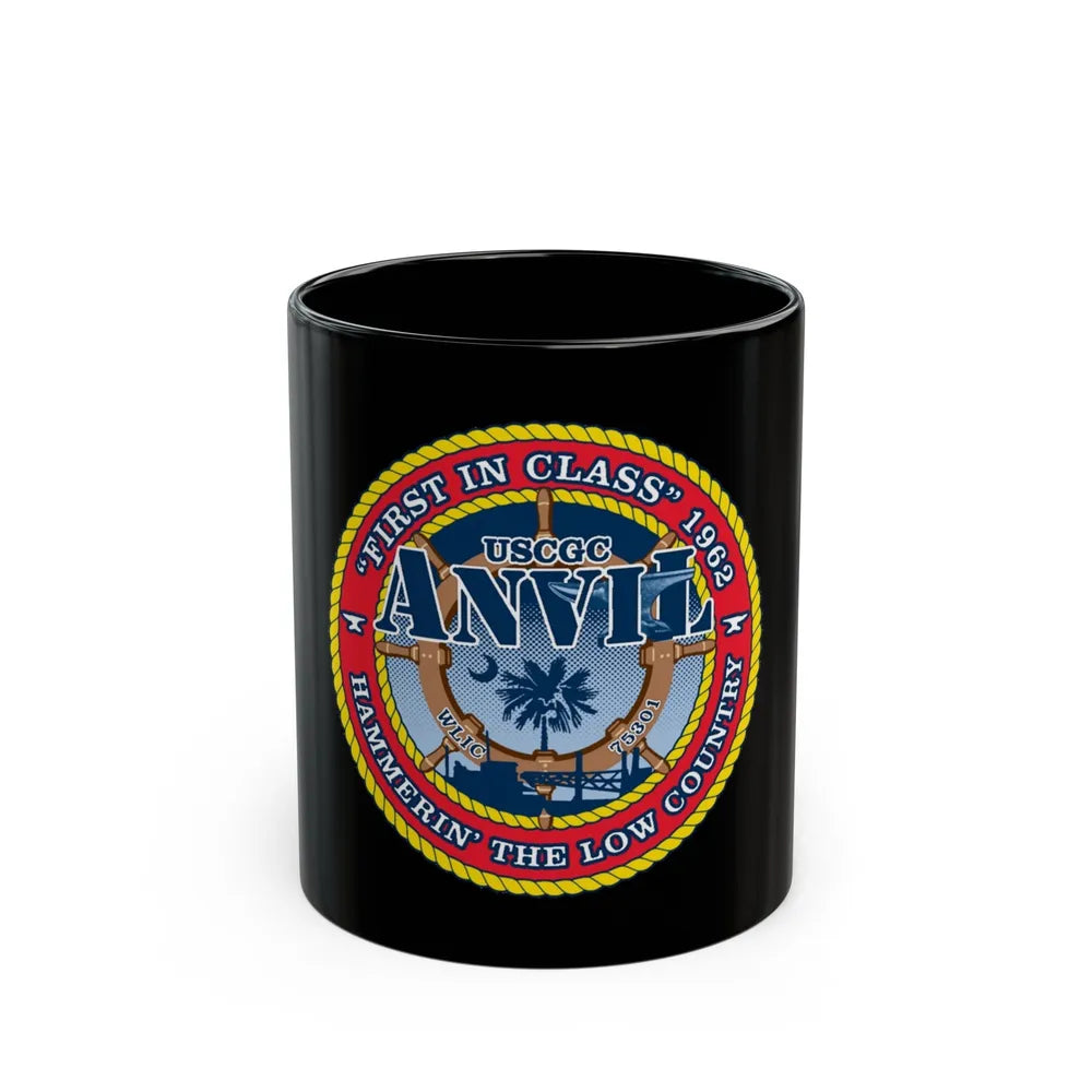 USCGC Anvil WLIC 75301 (U.S. Coast Guard) Black Coffee Mug-11oz-Go Mug Yourself