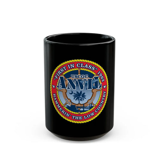 USCGC Anvil WLIC 75301 (U.S. Coast Guard) Black Coffee Mug-15oz-Go Mug Yourself