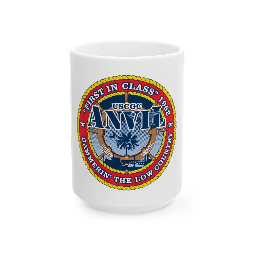 USCGC Anvil WLIC 75301 (U.S. Coast Guard) White Coffee Mug-15oz-Go Mug Yourself