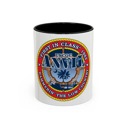 USCGC Anvil WLIC 75301 (U.S. Coast Guard) Accent Coffee Mug 11oz Black - Go Mug Yourself