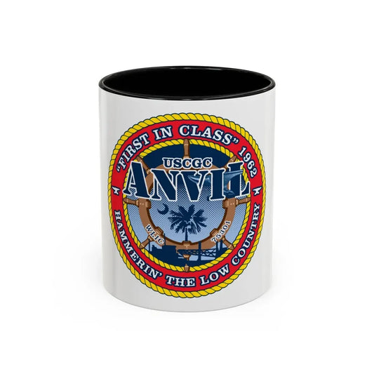 USCGC Anvil WLIC 75301 (U.S. Coast Guard) Accent Coffee Mug 11oz Black - Go Mug Yourself