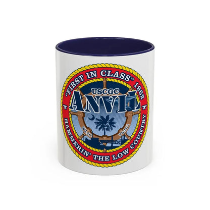 USCGC Anvil WLIC 75301 (U.S. Coast Guard) Accent Coffee Mug 11oz Navy - Go Mug Yourself