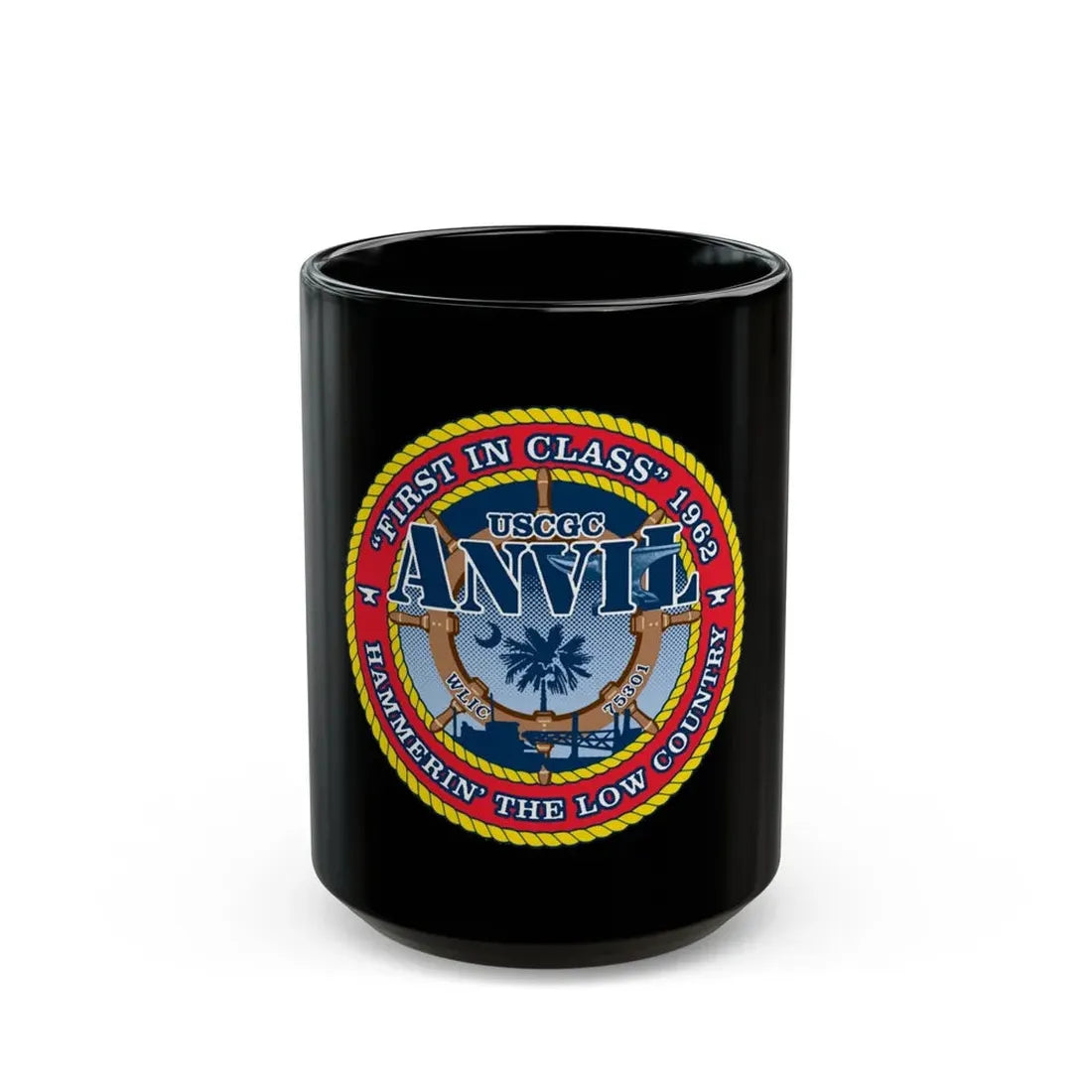 USCGC Anvil WLIC 75301 (U.S. Coast Guard) Black Coffee Mug 15oz - Go Mug Yourself
