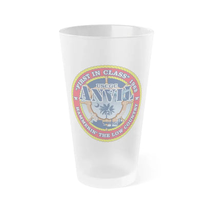 USCGC Anvil WLIC 75301 (U.S. Coast Guard) Frosted Pint Glass 16oz Default Title - Go Mug Yourself