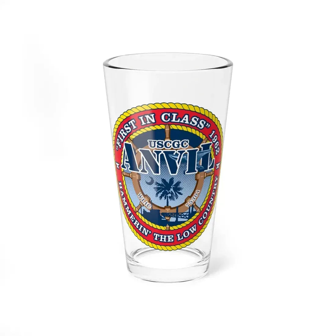 USCGC Anvil WLIC 75301 (U.S. Coast Guard) Pint Glass 16oz 16oz - Go Mug Yourself