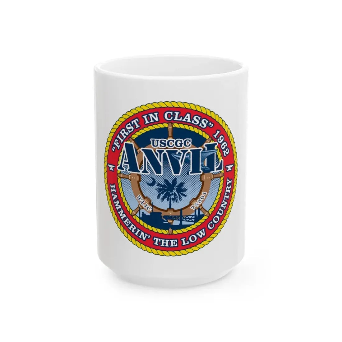USCGC Anvil WLIC 75301 (U.S. Coast Guard) White Coffee Mug 15oz - Go Mug Yourself