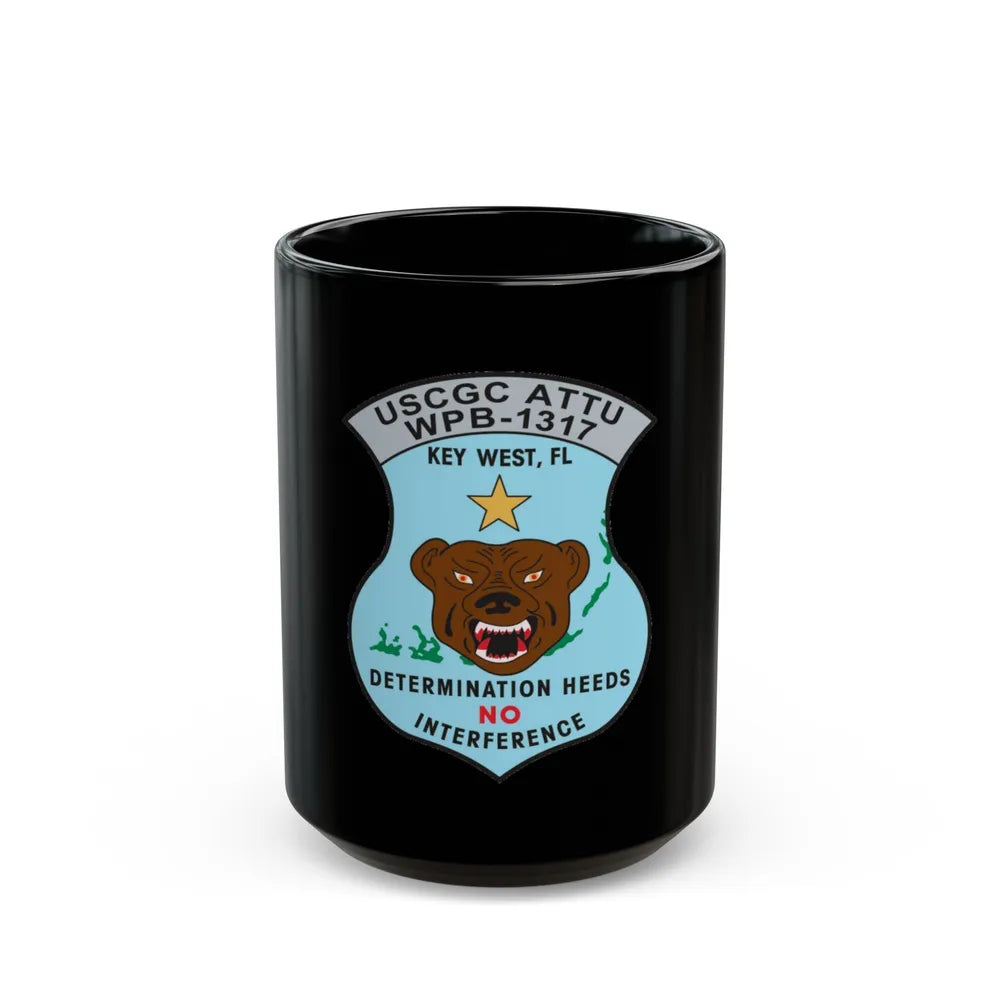 USCGC Attu WPB 1317 Key West FL (U.S. Coast Guard) Black Coffee Mug-15oz-Go Mug Yourself