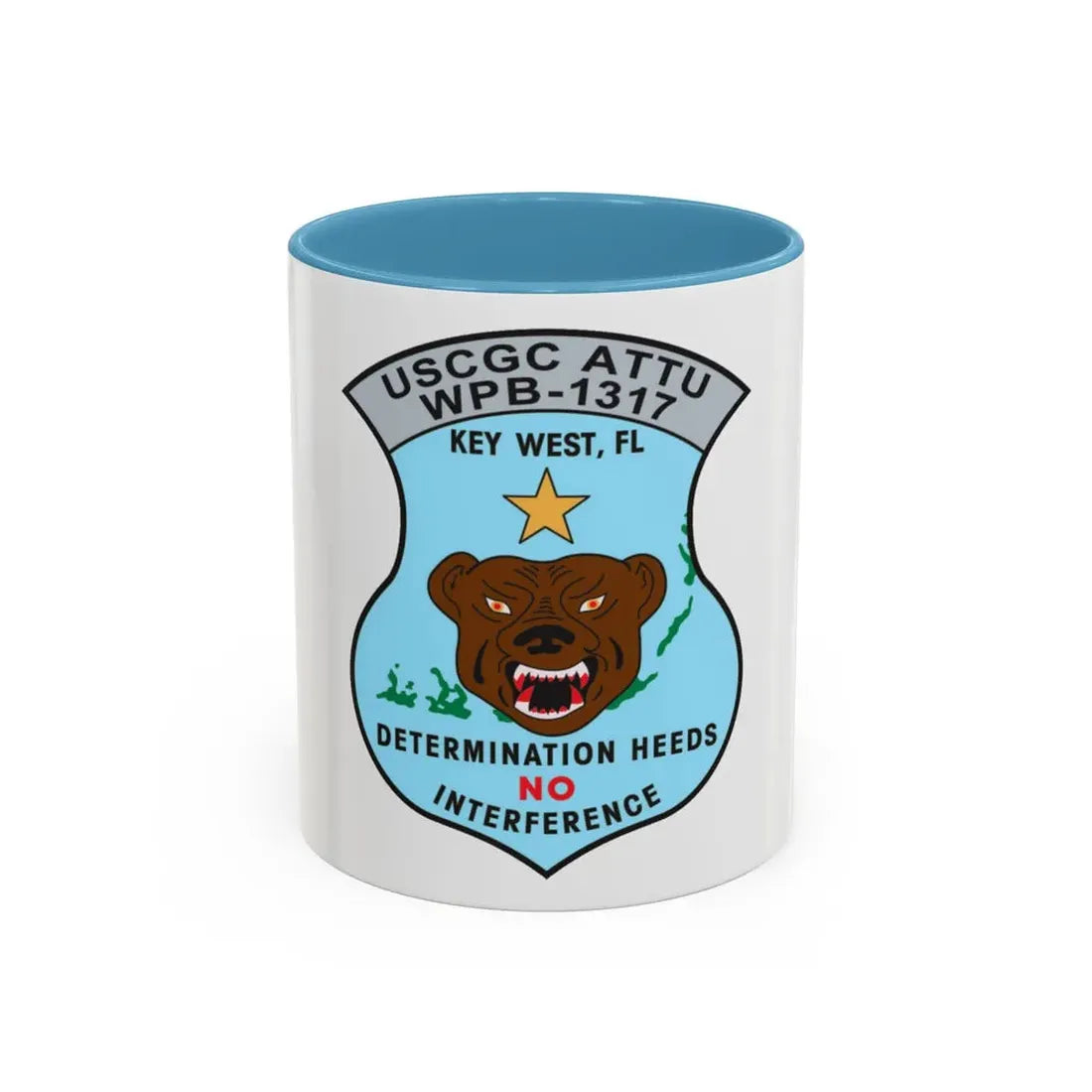 USCGC Attu WPB 1317   Key West FL (U.S. Coast Guard) Accent Coffee Mug 11oz Light Blue - Go Mug Yourself