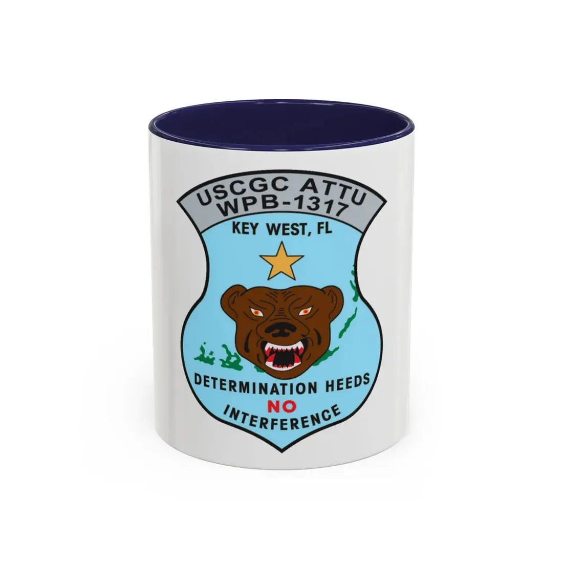 USCGC Attu WPB 1317   Key West FL (U.S. Coast Guard) Accent Coffee Mug 11oz Navy - Go Mug Yourself