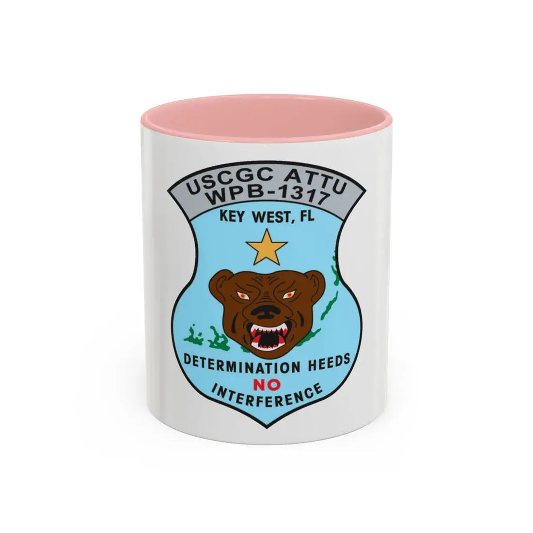 USCGC Attu WPB 1317   Key West FL (U.S. Coast Guard) Accent Coffee Mug 11oz Pink - Go Mug Yourself