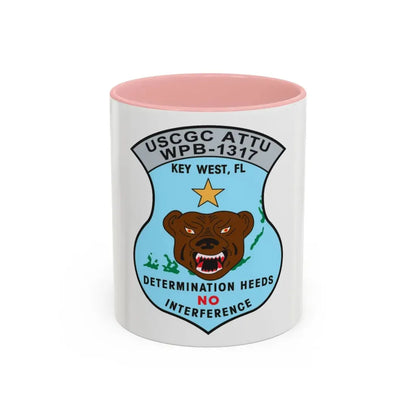 USCGC Attu WPB 1317   Key West FL (U.S. Coast Guard) Accent Coffee Mug 11oz Pink - Go Mug Yourself