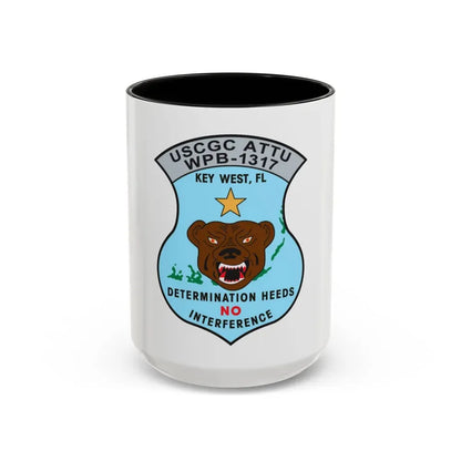 USCGC Attu WPB 1317   Key West FL (U.S. Coast Guard) Accent Coffee Mug 15oz Black - Go Mug Yourself