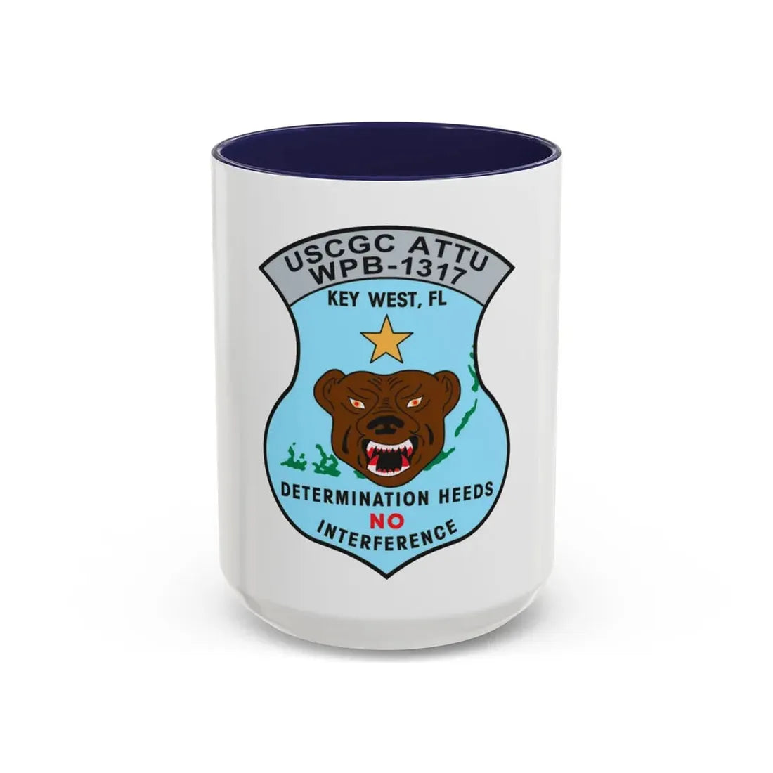 USCGC Attu WPB 1317   Key West FL (U.S. Coast Guard) Accent Coffee Mug 15oz Navy - Go Mug Yourself