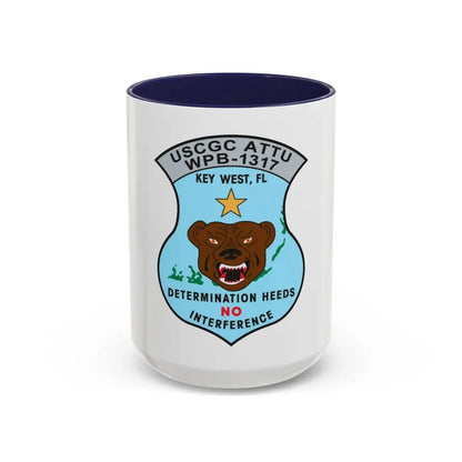 USCGC Attu WPB 1317   Key West FL (U.S. Coast Guard) Accent Coffee Mug 15oz Navy - Go Mug Yourself
