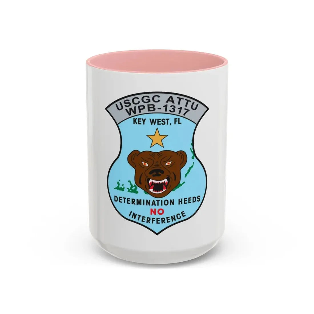 USCGC Attu WPB 1317   Key West FL (U.S. Coast Guard) Accent Coffee Mug 15oz Pink - Go Mug Yourself