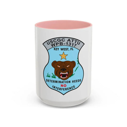 USCGC Attu WPB 1317   Key West FL (U.S. Coast Guard) Accent Coffee Mug 15oz Pink - Go Mug Yourself