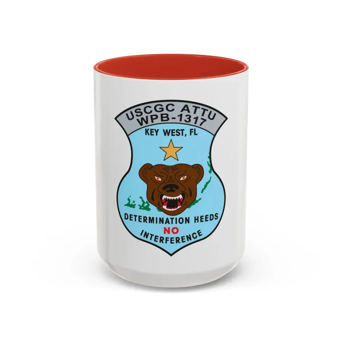 USCGC Attu WPB 1317   Key West FL (U.S. Coast Guard) Accent Coffee Mug 15oz Red - Go Mug Yourself