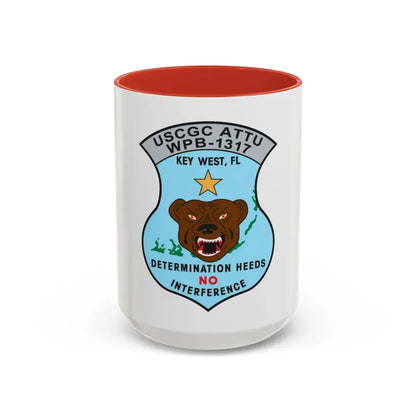 USCGC Attu WPB 1317   Key West FL (U.S. Coast Guard) Accent Coffee Mug 15oz Red - Go Mug Yourself