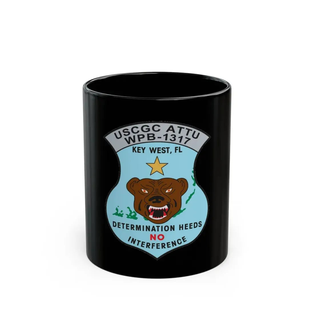 USCGC Attu WPB 1317   Key West FL (U.S. Coast Guard) Black Coffee Mug 11oz - Go Mug Yourself