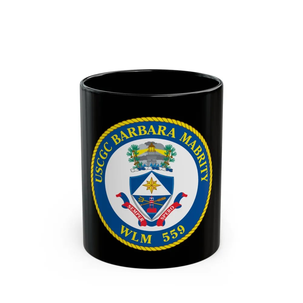 USCGC Barbara Mabrity WLM 559 (U.S. Coast Guard) Black Coffee Mug-11oz-Go Mug Yourself