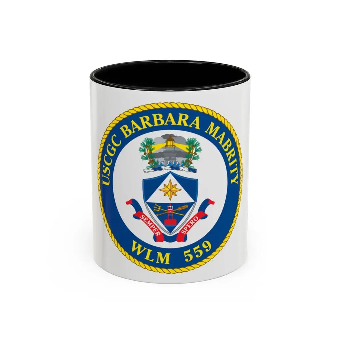 USCGC Barbara Mabrity WLM 559 (U.S. Coast Guard) Accent Coffee Mug 11oz Black - Go Mug Yourself
