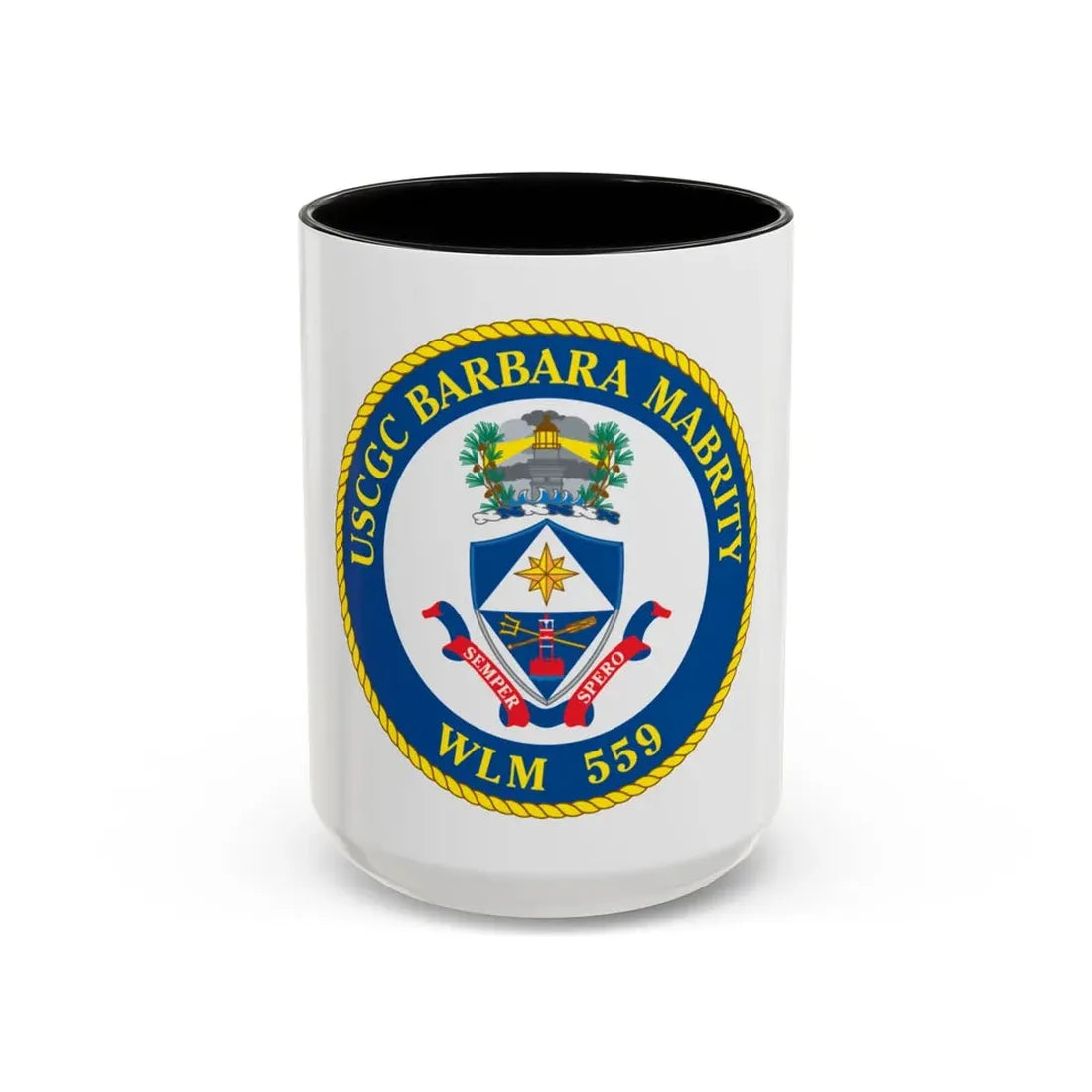 USCGC Barbara Mabrity WLM 559 (U.S. Coast Guard) Accent Coffee Mug 15oz Black - Go Mug Yourself