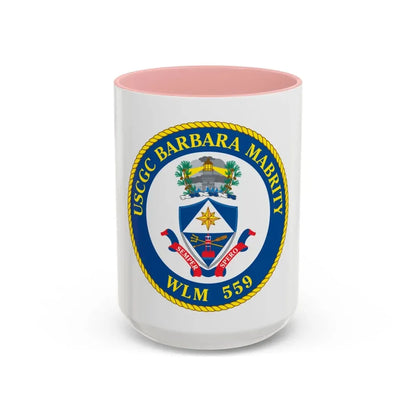 USCGC Barbara Mabrity WLM 559 (U.S. Coast Guard) Accent Coffee Mug 15oz Pink - Go Mug Yourself
