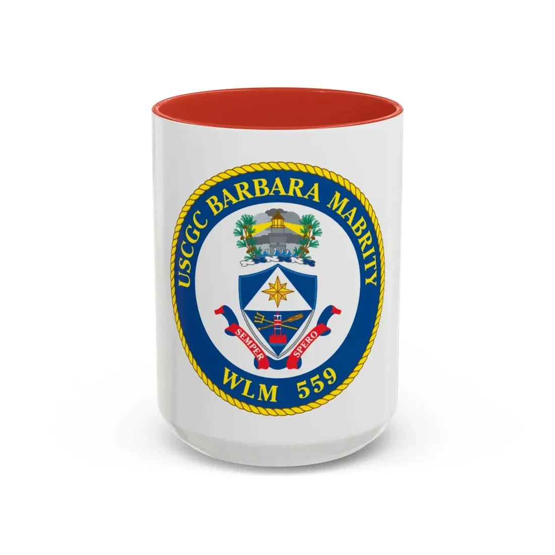 USCGC Barbara Mabrity WLM 559 (U.S. Coast Guard) Accent Coffee Mug 15oz Red - Go Mug Yourself