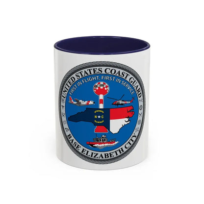 USCGC Base Elizabeth City (U.S. Coast Guard) Accent Coffee Mug 11oz Navy - Go Mug Yourself