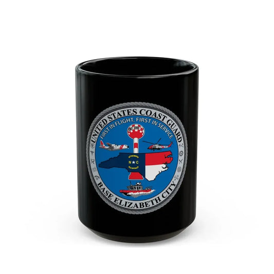 USCGC Base Elizabeth City (U.S. Coast Guard) Black Coffee Mug 15oz - Go Mug Yourself