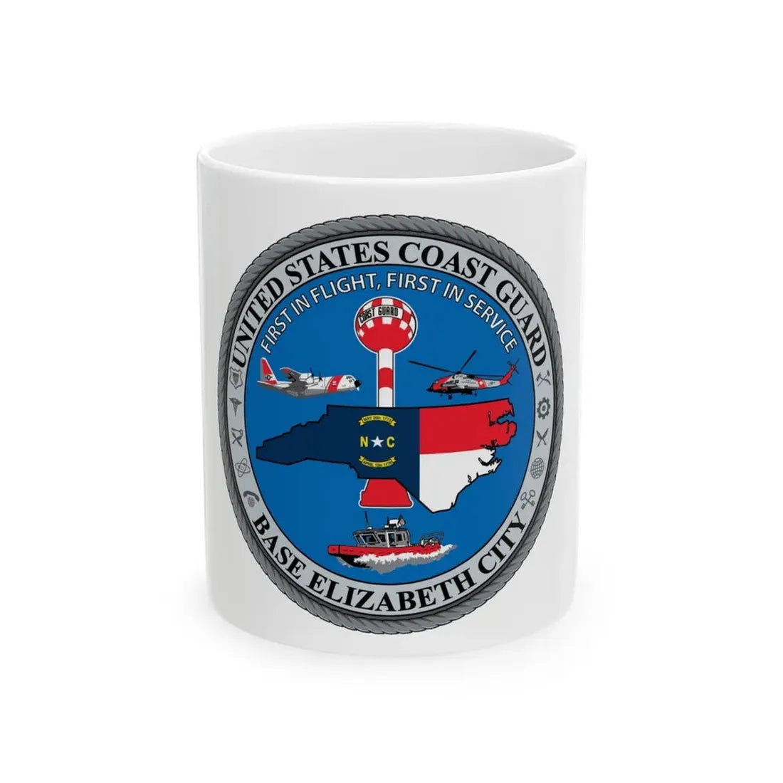 USCGC Base Elizabeth City (U.S. Coast Guard) White Coffee Mug 11oz - Go Mug Yourself