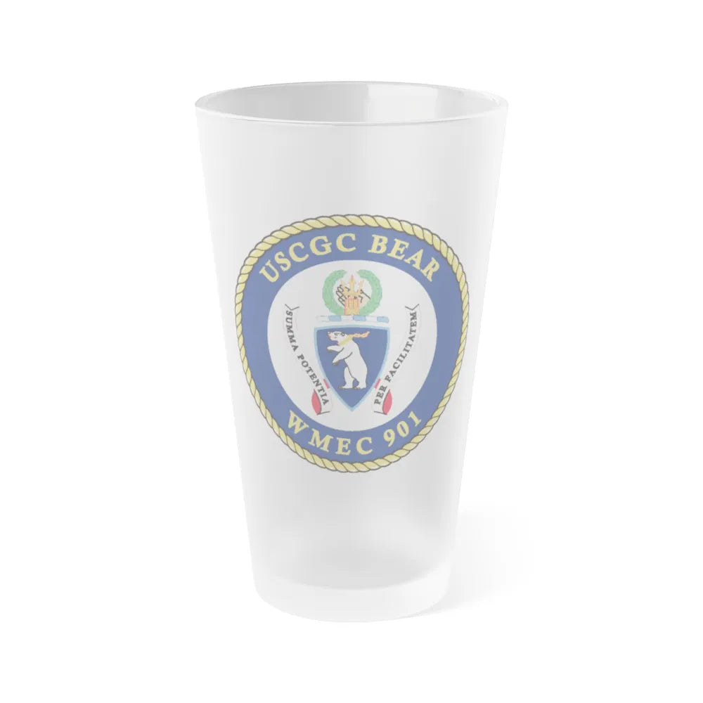 USCGC Bear WMEC 901 (U.S. Coast Guard) Frosted Pint Glass 16oz-Go Mug Yourself