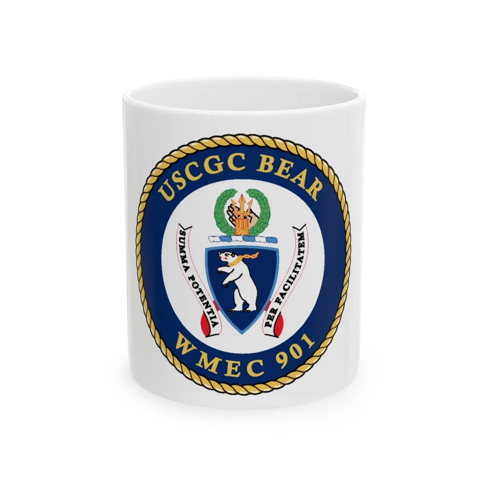 USCGC Bear WMEC 901 (U.S. Coast Guard) White Coffee Mug-11oz-Go Mug Yourself