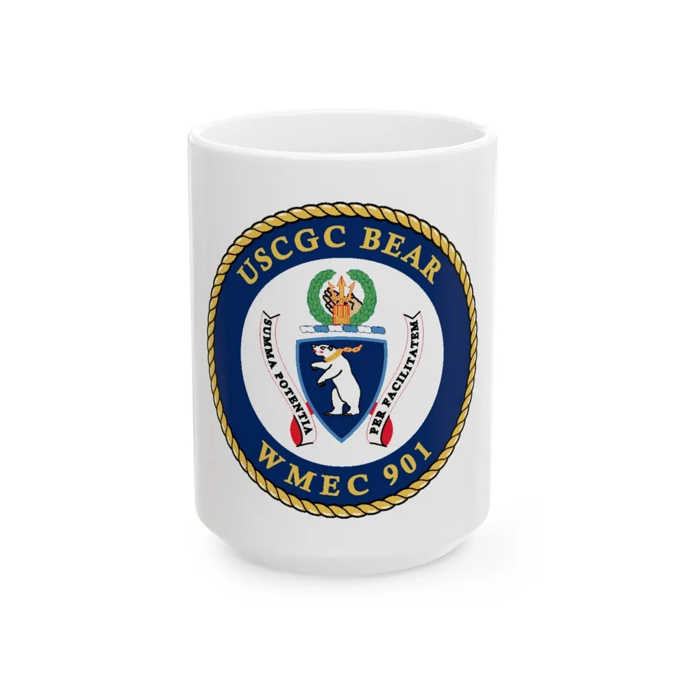 USCGC Bear WMEC 901 (U.S. Coast Guard) White Coffee Mug-15oz-Go Mug Yourself