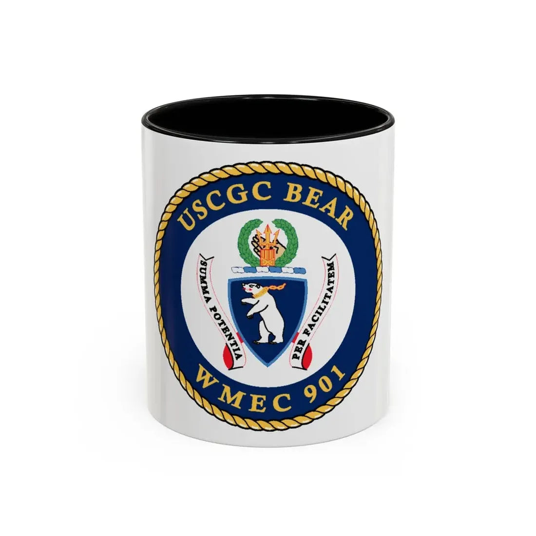 USCGC Bear WMEC 901 (U.S. Coast Guard) Accent Coffee Mug 11oz Black - Go Mug Yourself