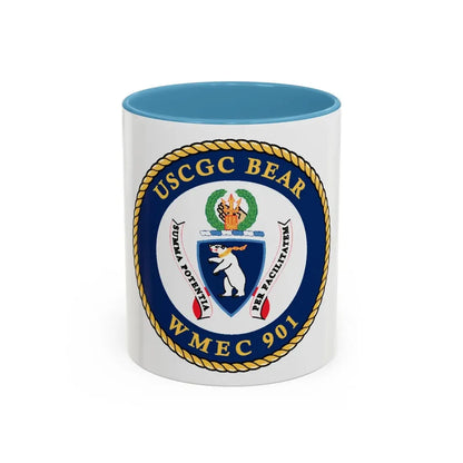 USCGC Bear WMEC 901 (U.S. Coast Guard) Accent Coffee Mug 11oz Light Blue - Go Mug Yourself
