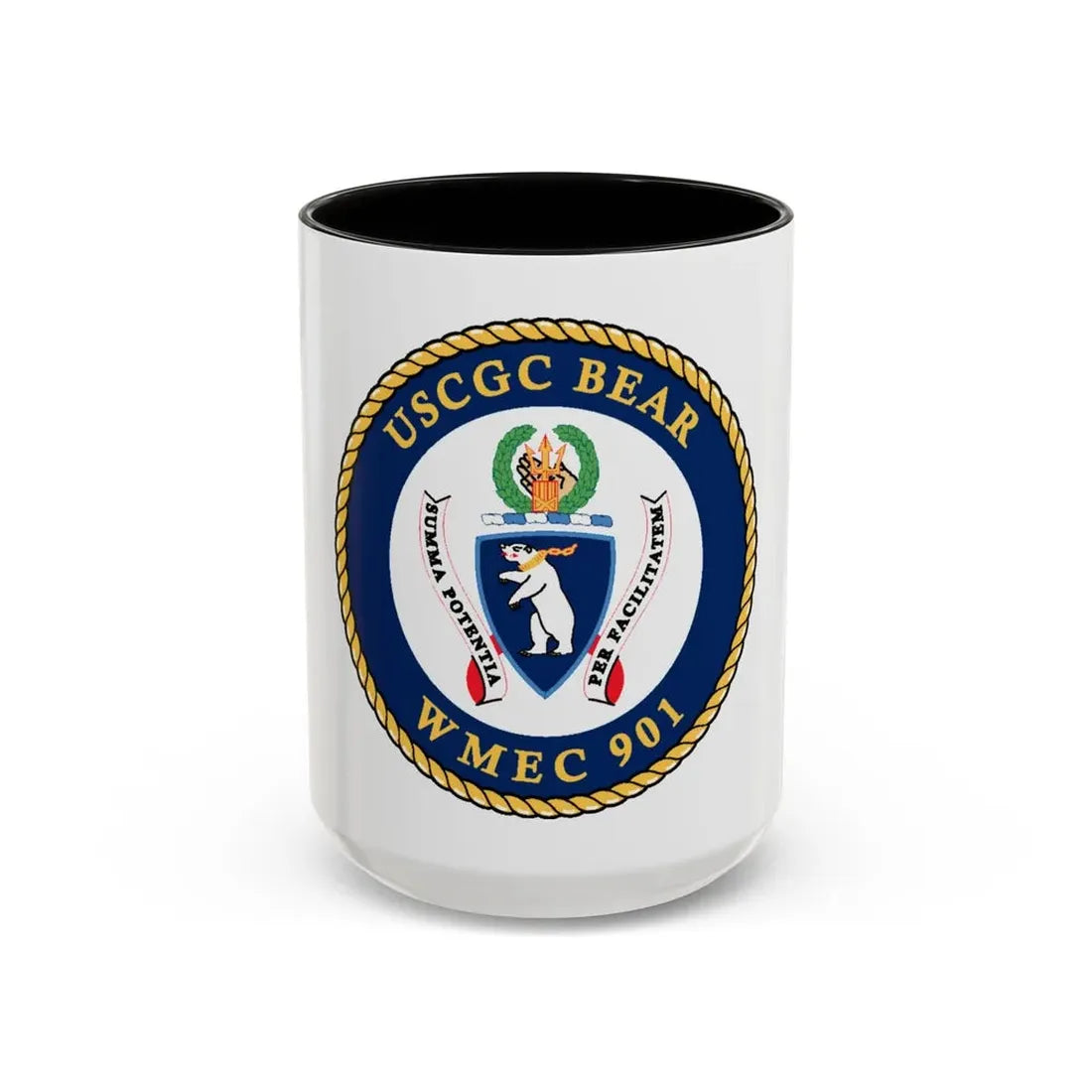 USCGC Bear WMEC 901 (U.S. Coast Guard) Accent Coffee Mug 15oz Black - Go Mug Yourself
