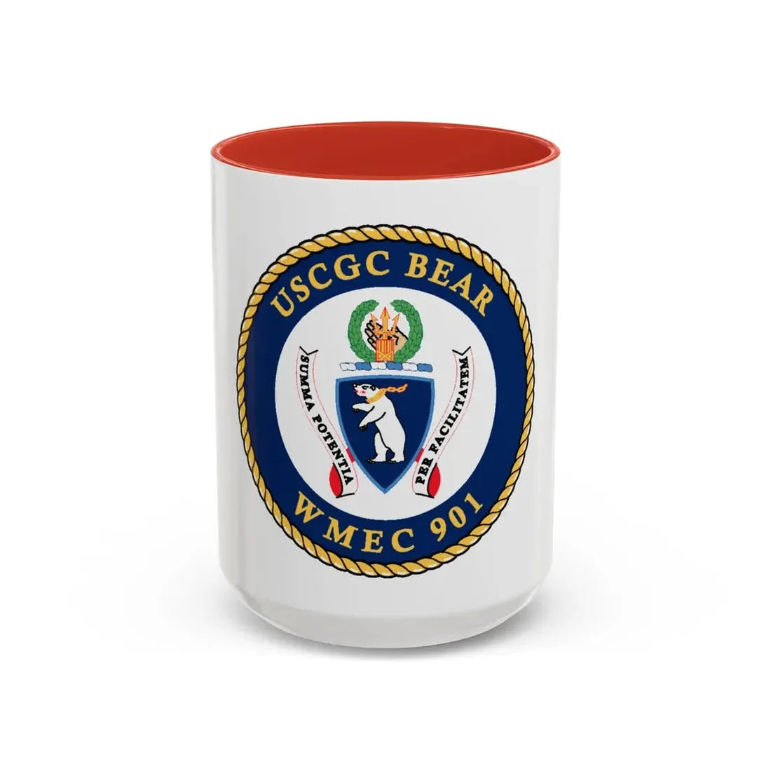 USCGC Bear WMEC 901 (U.S. Coast Guard) Accent Coffee Mug 15oz Red - Go Mug Yourself