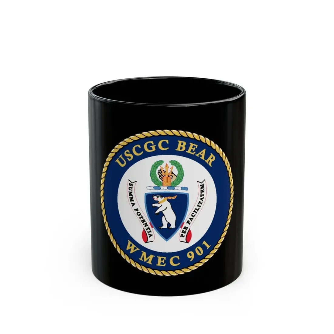 USCGC Bear WMEC 901 (U.S. Coast Guard) Black Coffee Mug 11oz - Go Mug Yourself