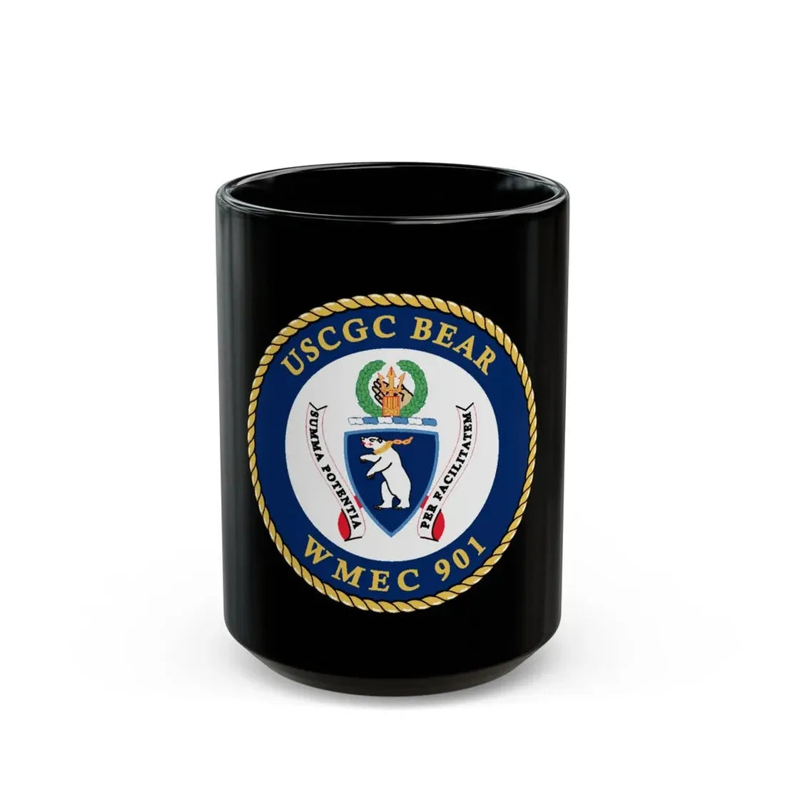 USCGC Bear WMEC 901 (U.S. Coast Guard) Black Coffee Mug 15oz - Go Mug Yourself