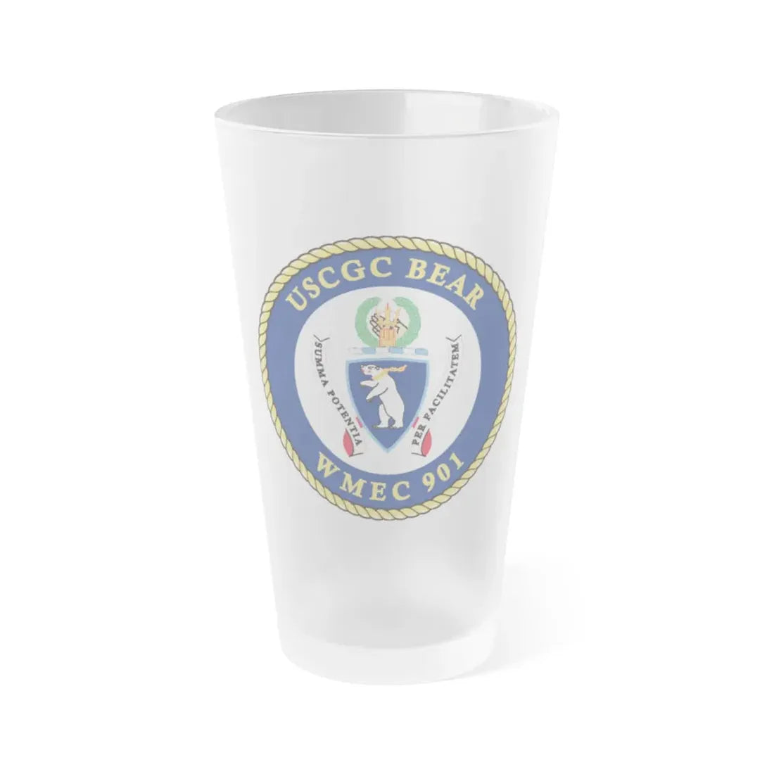 USCGC Bear WMEC 901 (U.S. Coast Guard) Frosted Pint Glass 16oz Default Title - Go Mug Yourself
