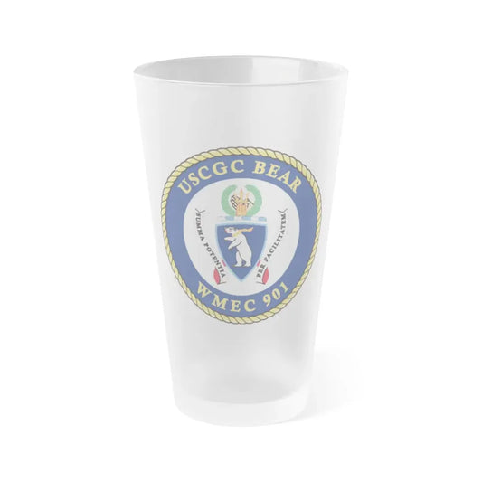 USCGC Bear WMEC 901 (U.S. Coast Guard) Frosted Pint Glass 16oz Default Title - Go Mug Yourself
