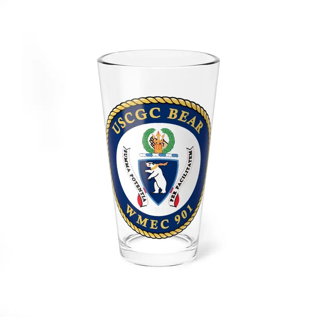 USCGC Bear WMEC 901 (U.S. Coast Guard) Pint Glass 16oz 16oz - Go Mug Yourself